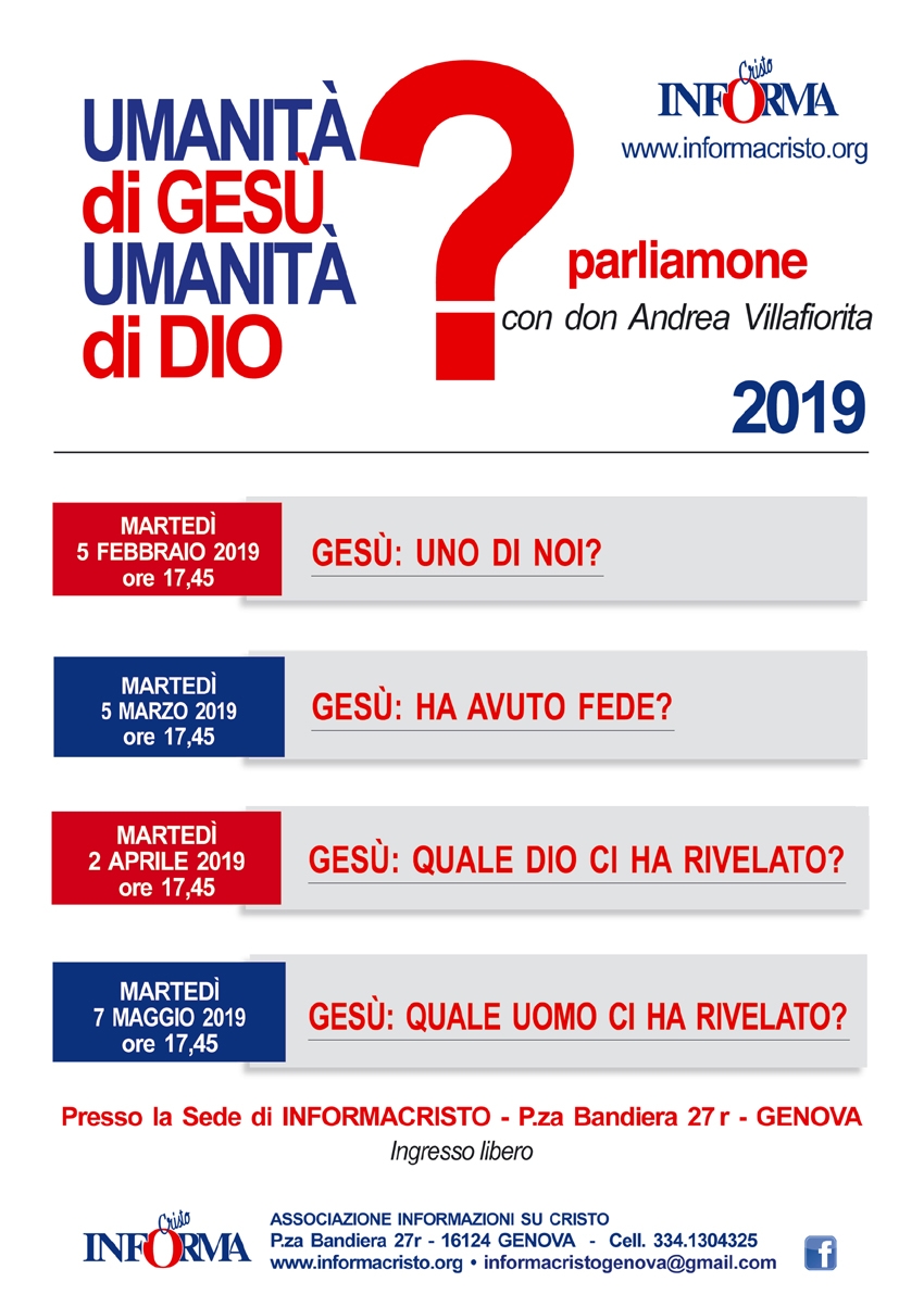 Ascolta le registrazioni degli incontri Umanità di Gesù, Umanità di Dio